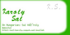 karoly sal business card